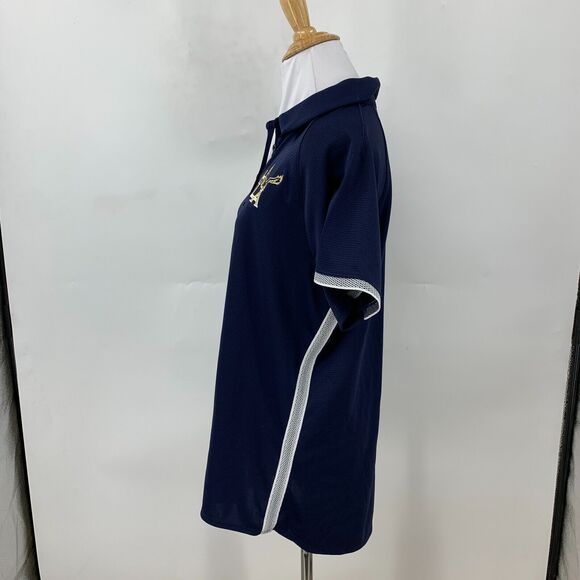 Under Armour Polo Shirt Womens L Large Navy HeatGear Hill Learning Academy Logo - Picture 4 of 11